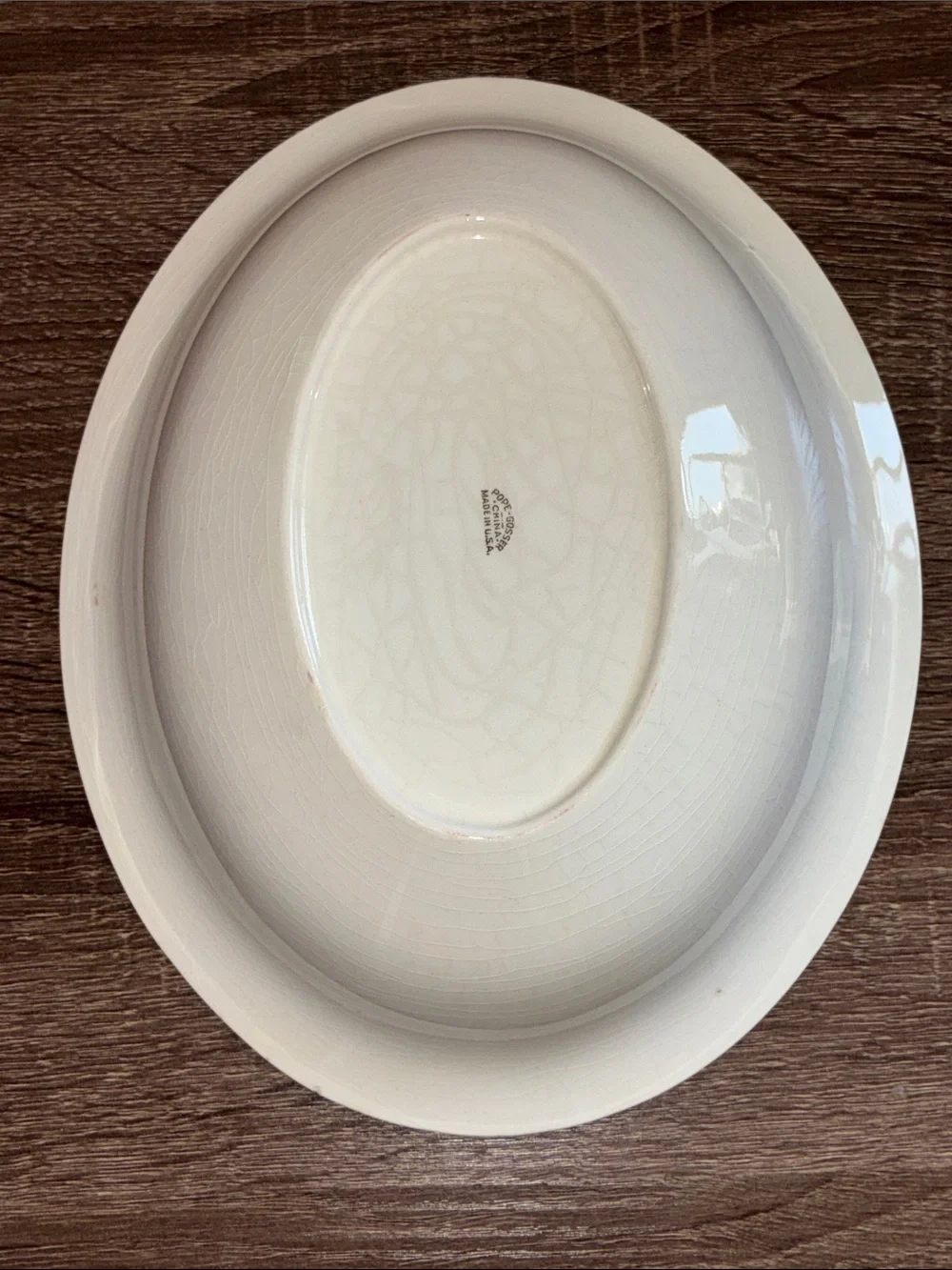 Vintage Pope Gosser 1151 Floral Fruit Pattern Serving Bowl